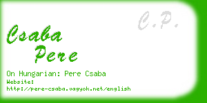 csaba pere business card